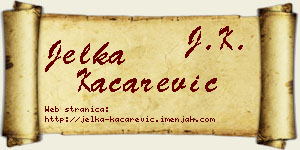 Jelka Kačarević vizit kartica